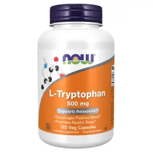 L-Tryptophan 500 mg – NOW Foods – 120 Veg Capsules