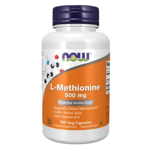 L-Methionine 500 mg – NOW Foods – 100 Veg Capsules