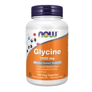 Glycine 1000 mg – NOW Foods – 100 Veg Capsules