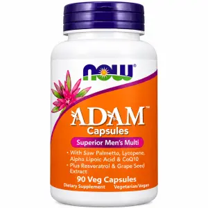 ADAM™ Men's Multiple Vitamin – NOW Foods – 90 Veg Capsules